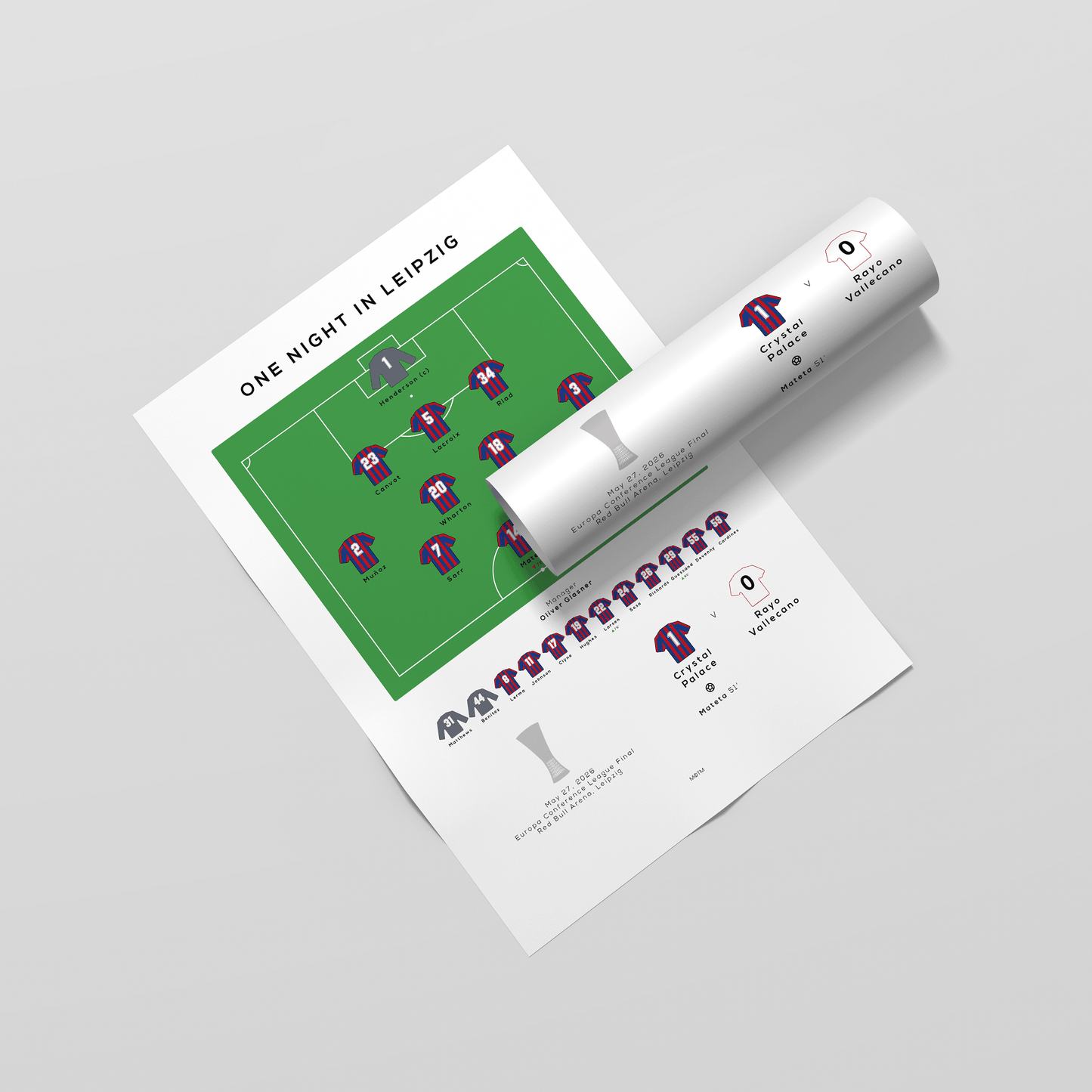 Crystal Palace vs Rayo Vallecano 2026 Conference League Final Match Print