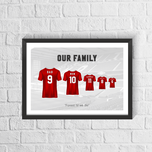 Personalised Nottingham Forest Print