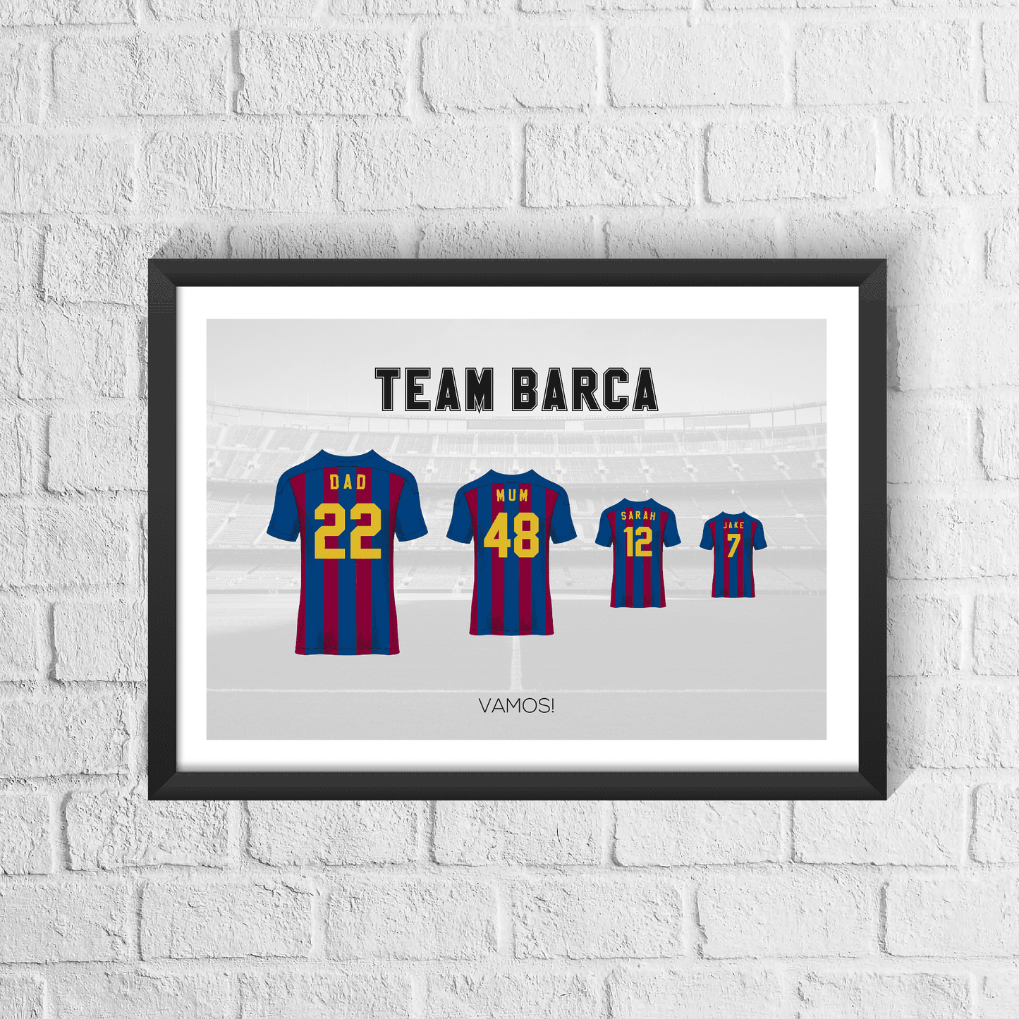 Personalised Barcelona Family Print