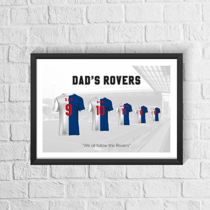 Personalised Blackburn Rovers Family Print