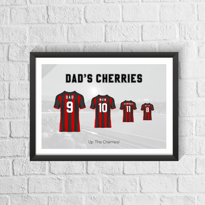 Personalised AFC Bournemouth Family Print