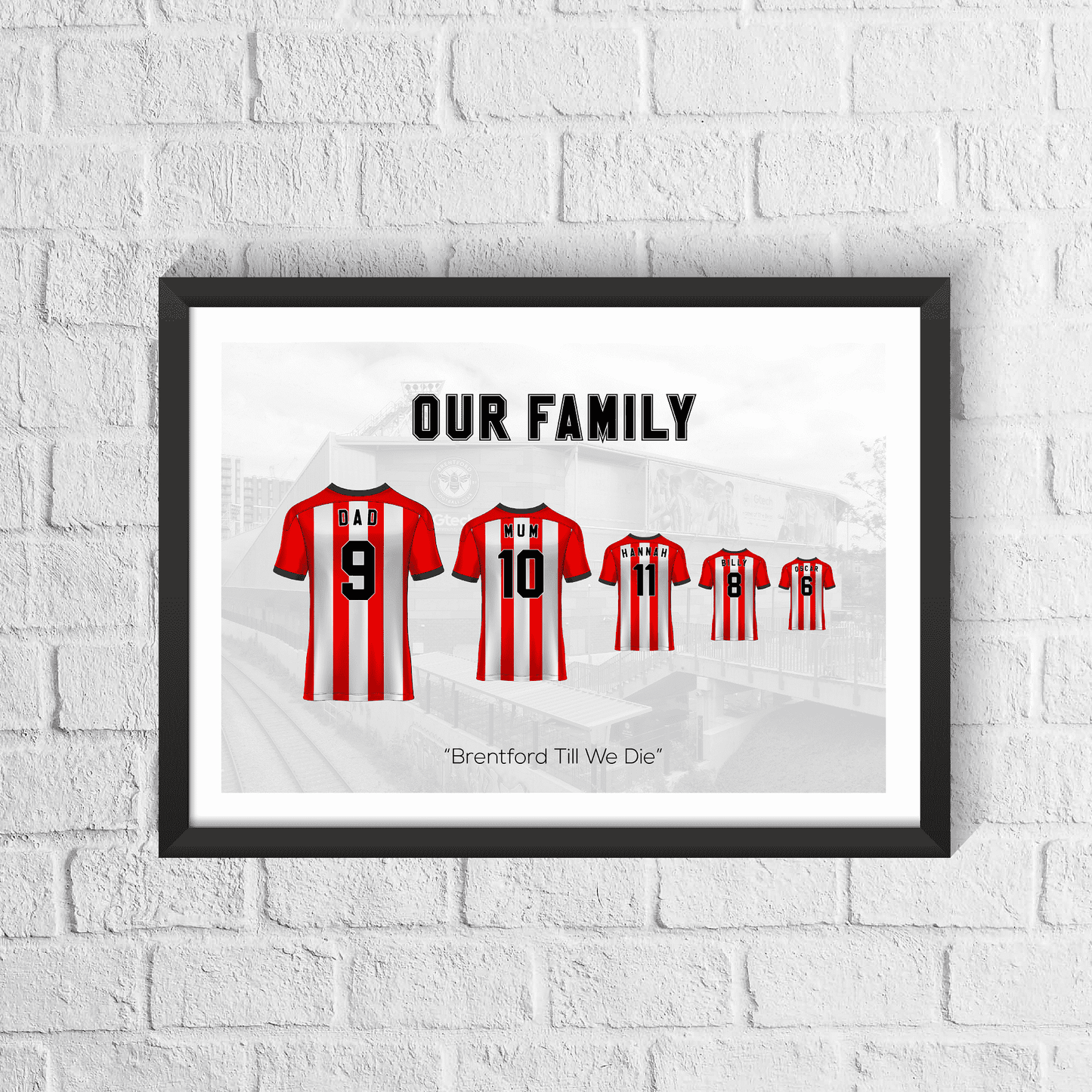 Personalised Brentford FC Family Print