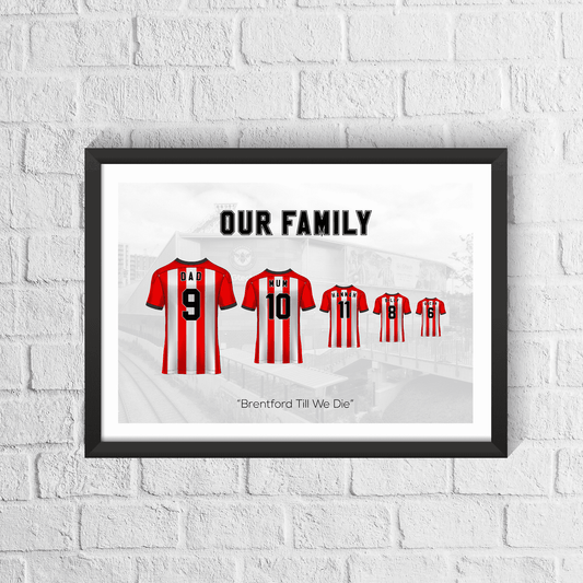 Personalised Brentford FC Family Print