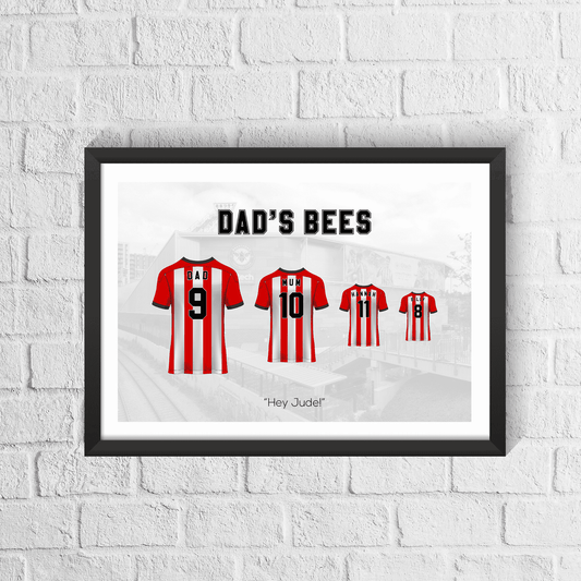 Personalised Brentford FC Family Print