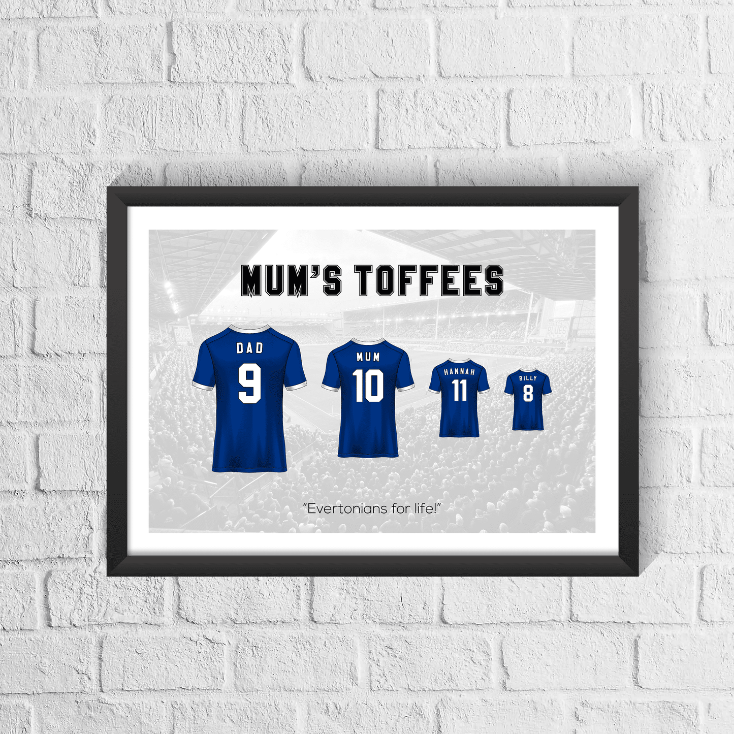 Personalised Everton Family Print