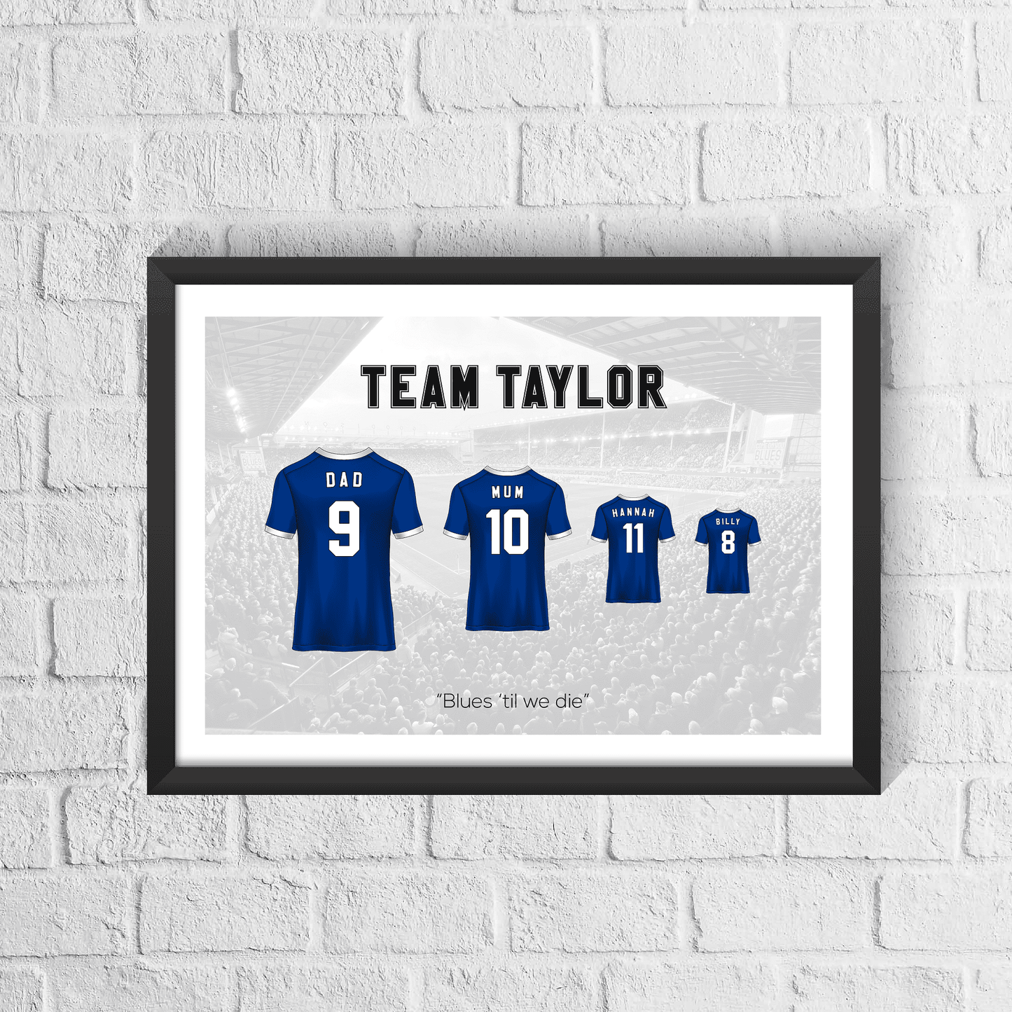 Personalised Everton Family Print