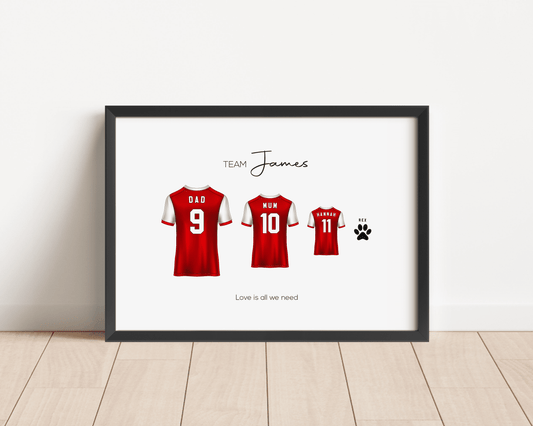 Personalised Family Football Print