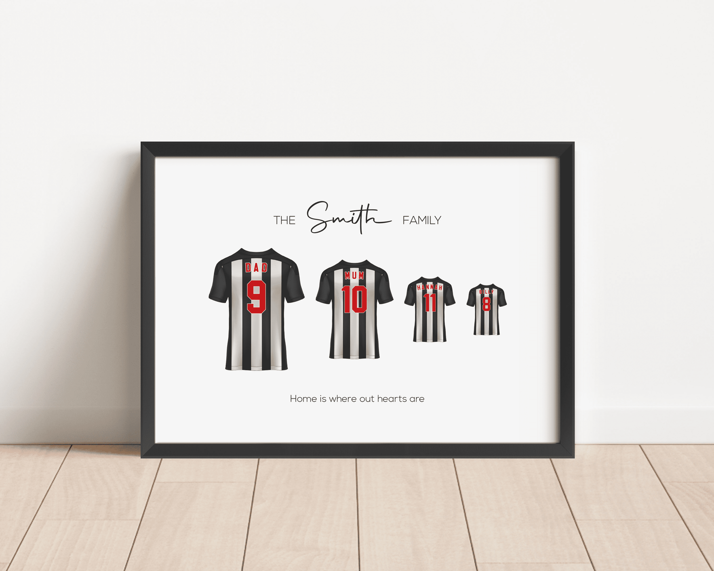 Personalised Family Football Print