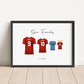 Personalised Family Football Print