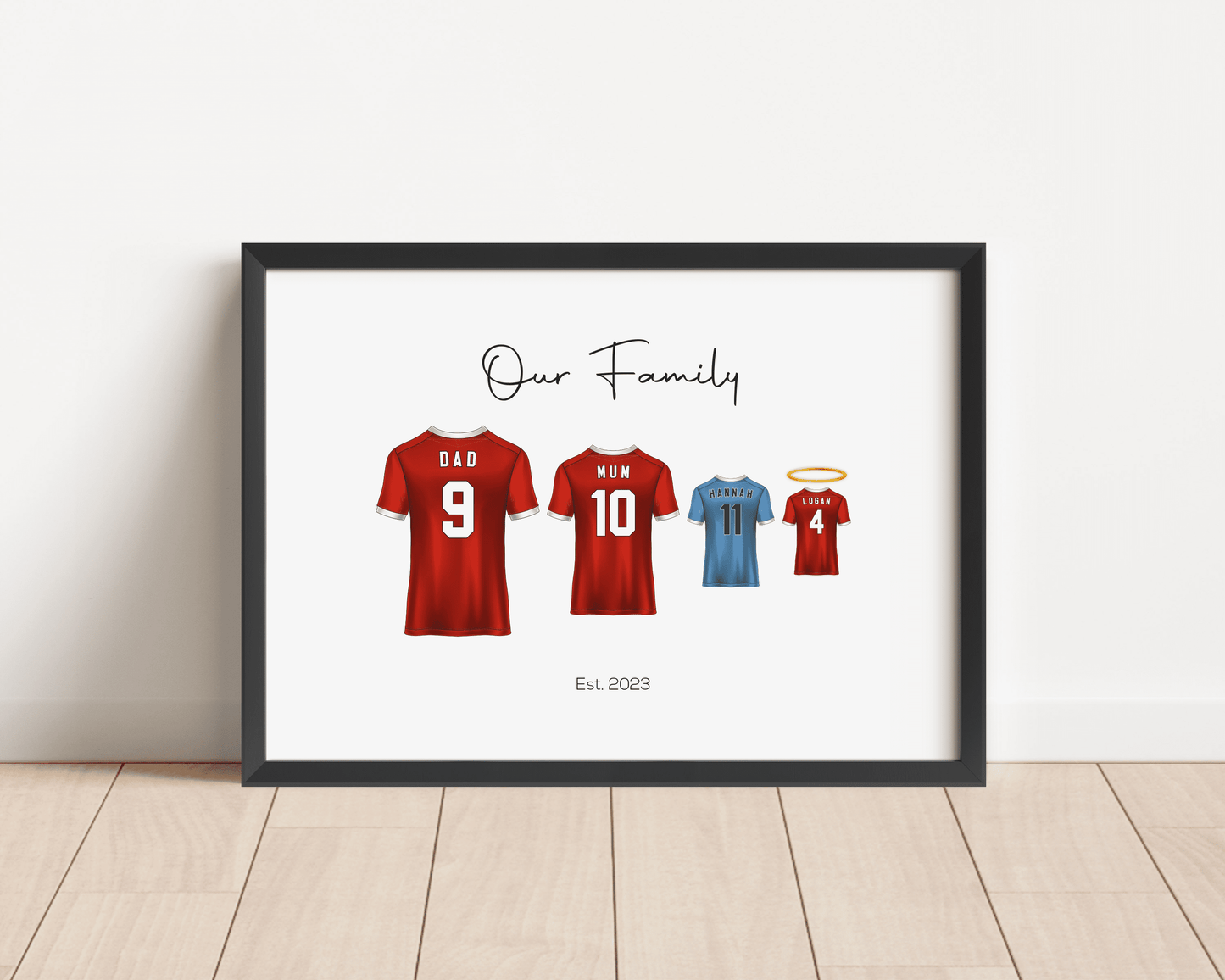 Personalised Family Football Print