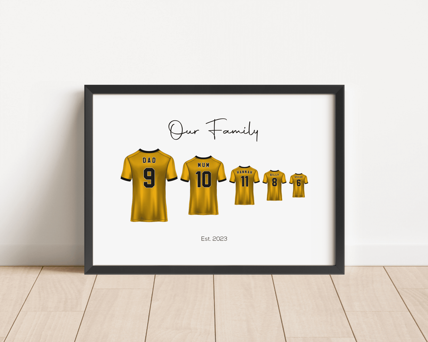 Personalised Family Football Print