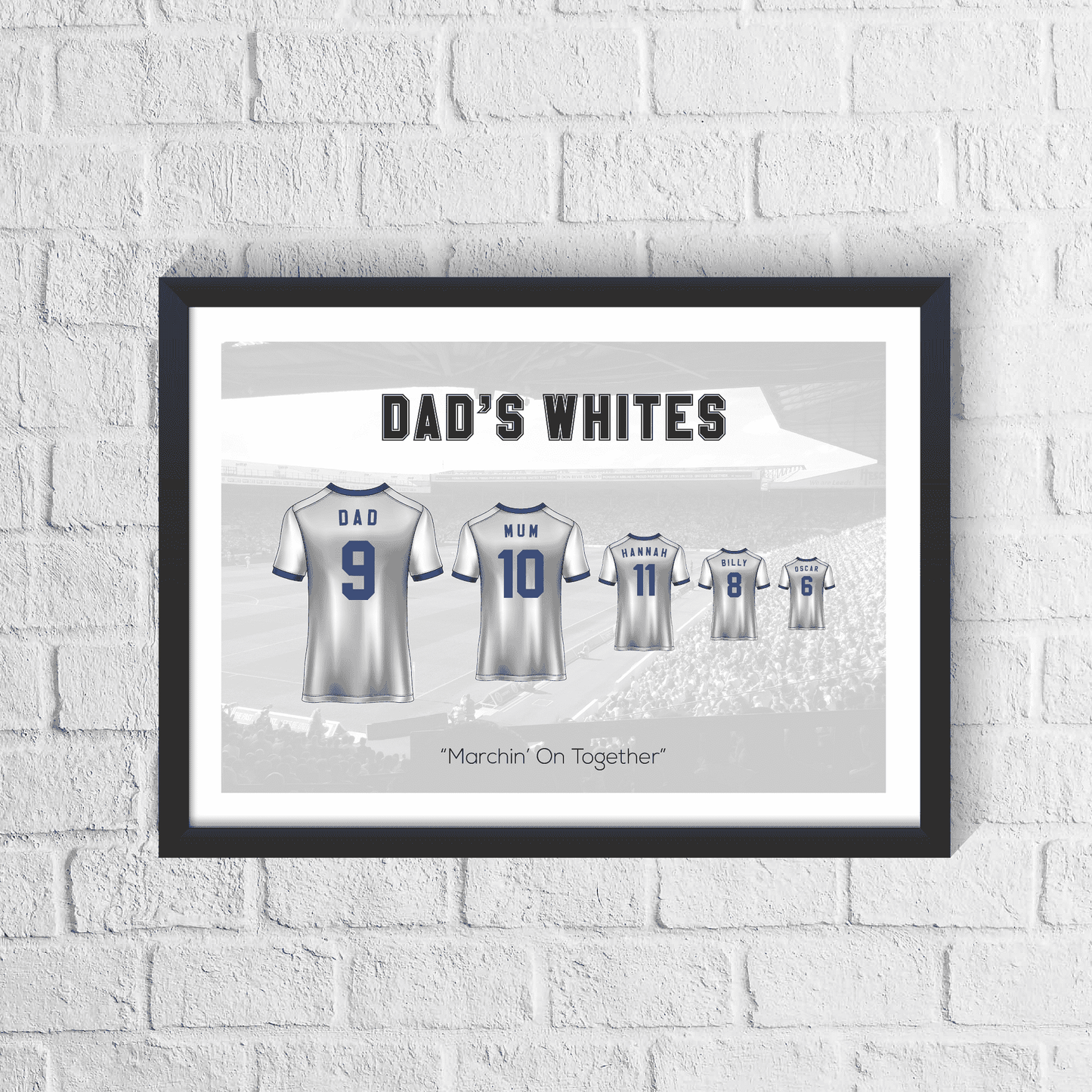 Personalised Leeds United Family Print