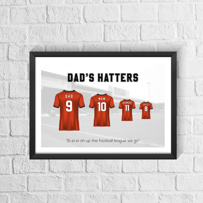 Personalised Luton Town Family Print