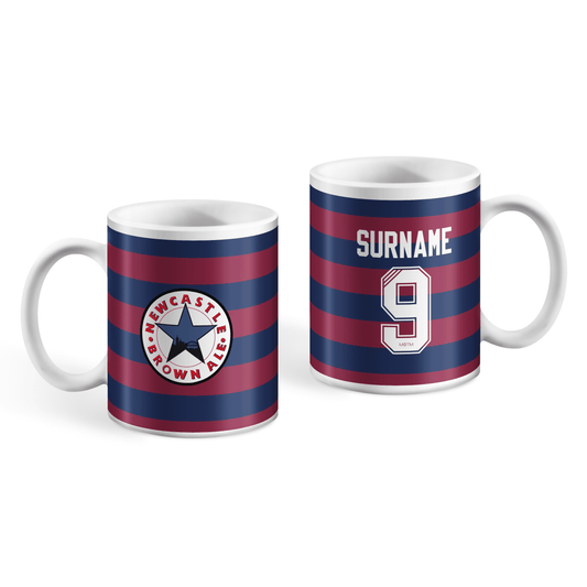 Personalised Newcastle United Retro Away Kit Mug