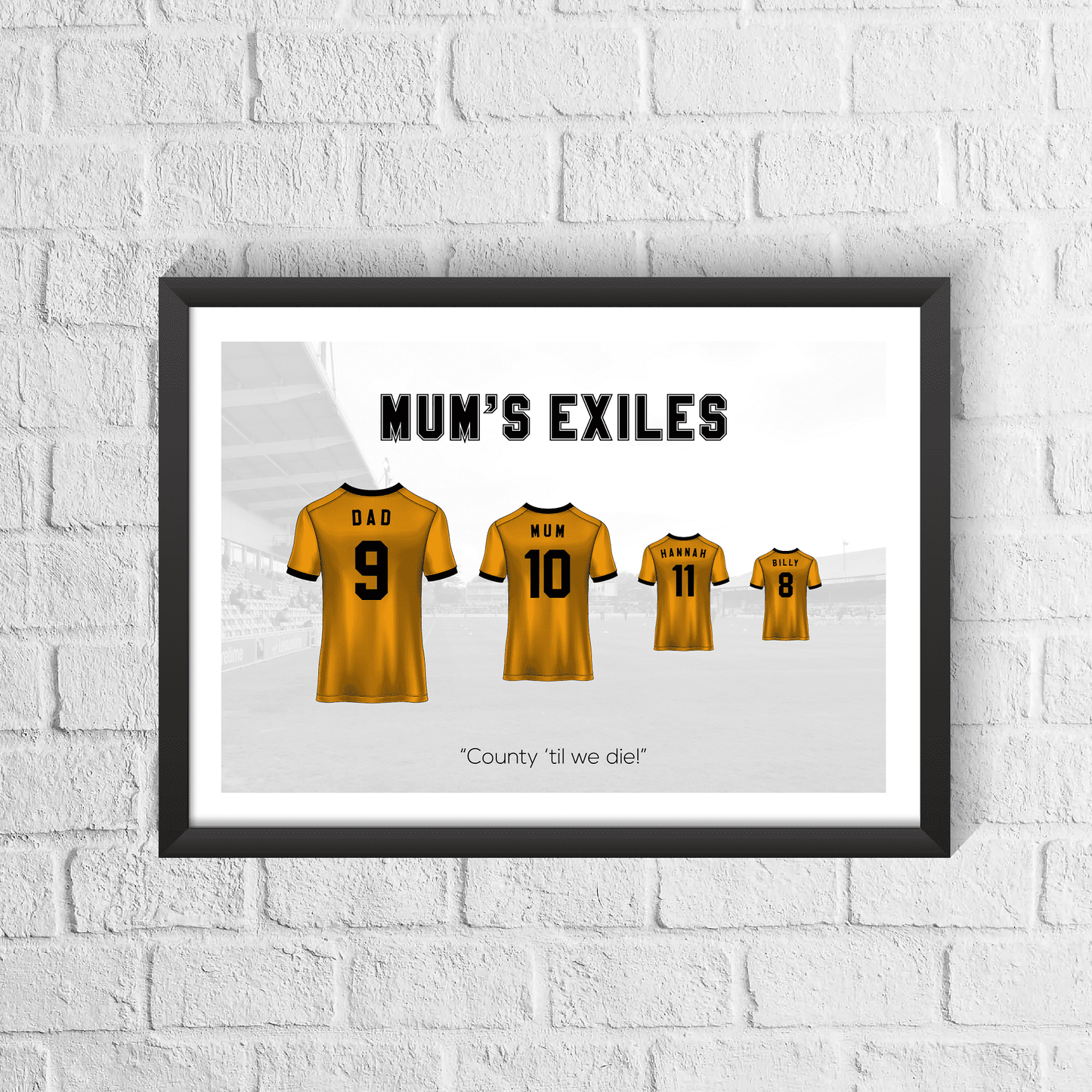 Personalised Newport County Family Print