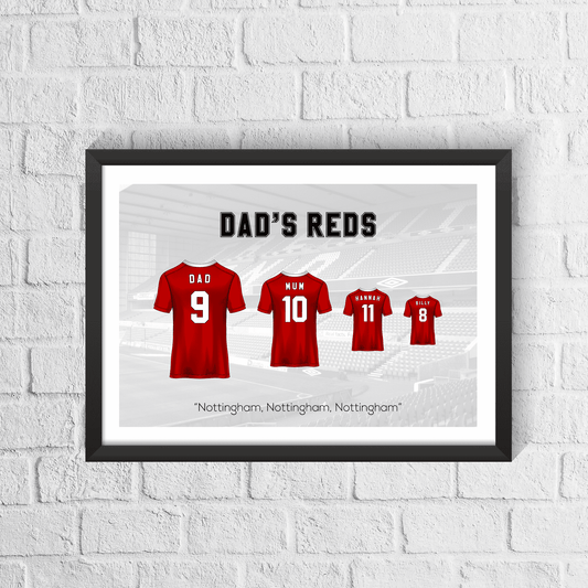 Personalised Nottingham Forest Print