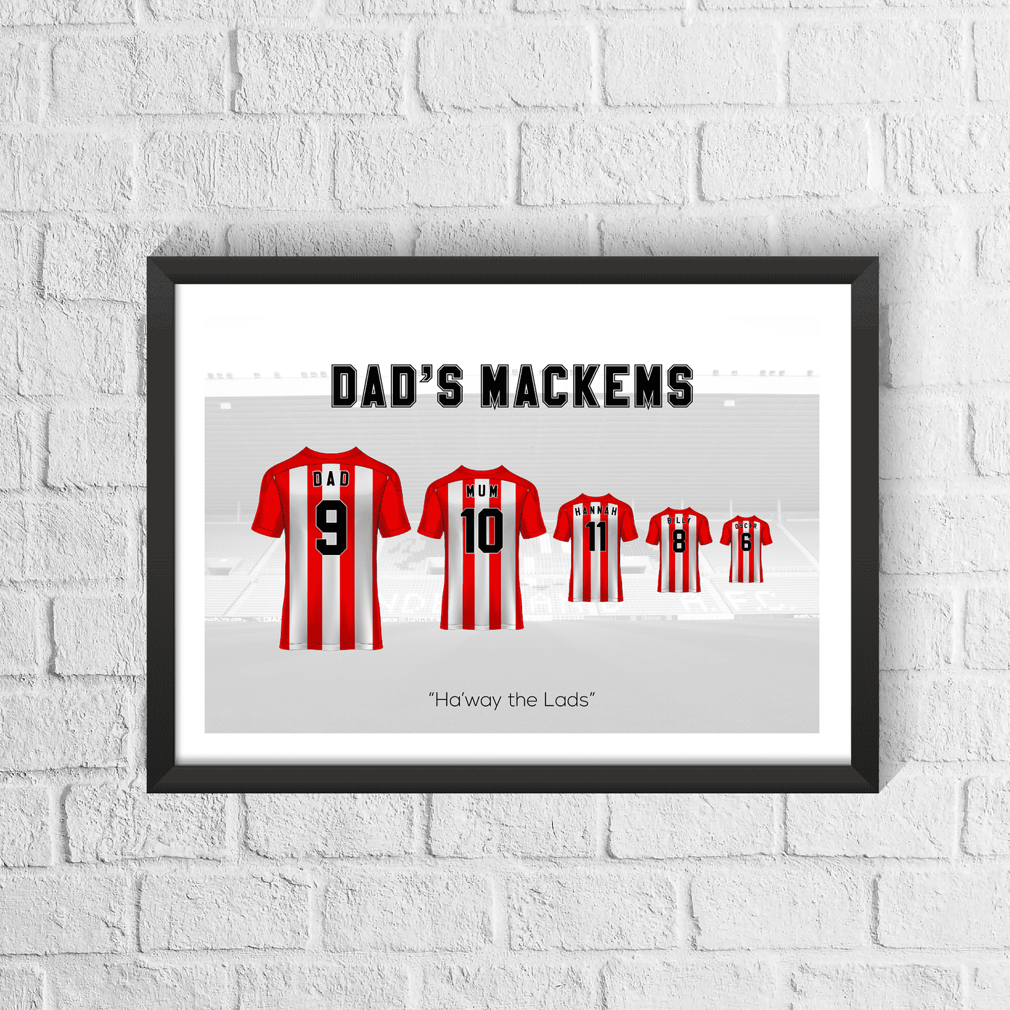 Personalised Sunderland Family Print