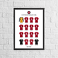 Personalised Football Team Season Print – Custom Club Squad Poster - Man of The Match Football