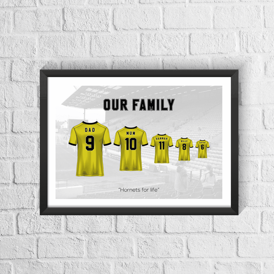 Personalised Watford Family Print