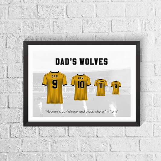 Personalised Wolves Family Print