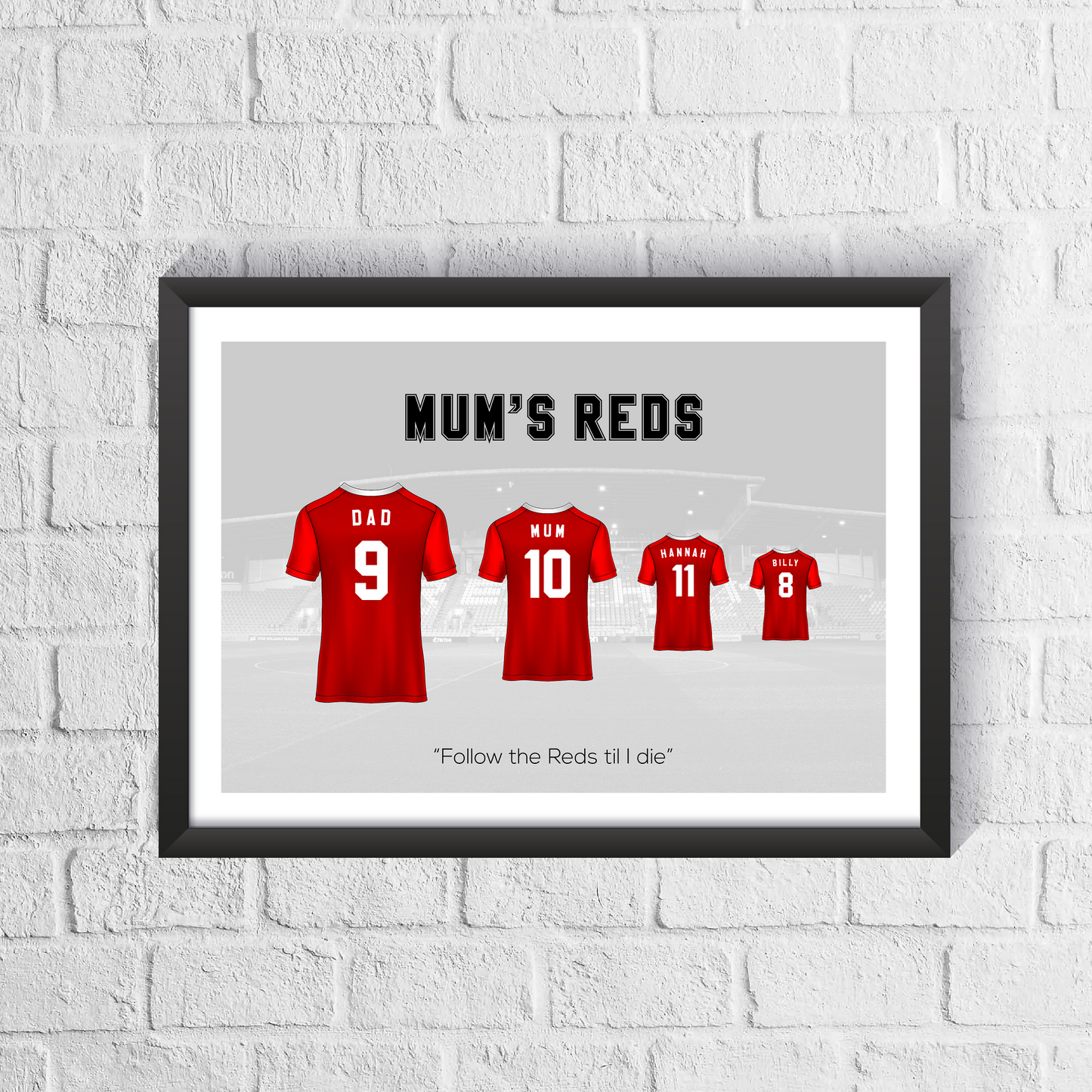 Personalised Wrexham Family Print