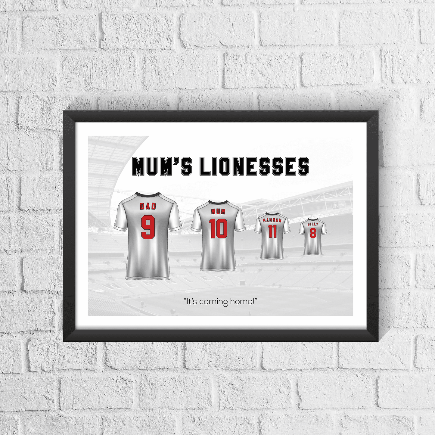 Personalised England Family Print