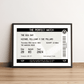 Personalised Football Ticket Wedding Print - Man of The Match Football