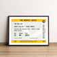 Personalised Football Ticket Wedding Print - Man of The Match Football