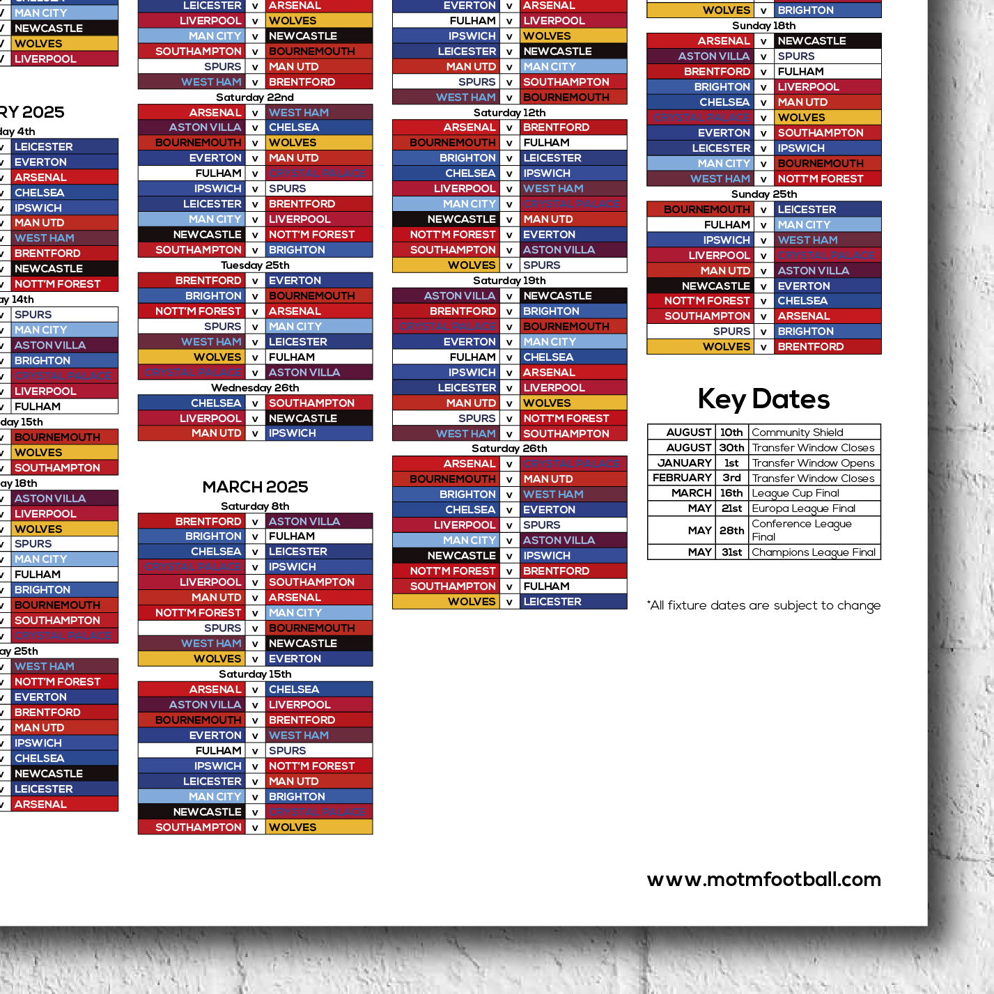 Premier League 2024/25 Season Fixtures Wall Chart Planner - PDF – MOTM Football premier-league-2024-25-season-fixtures-wall-chart-planner-pdf-motm-football