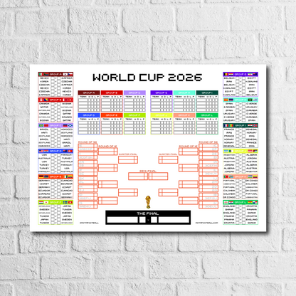 World Cup 2026 Retro Gaming Football Wall Chart - Man of The Match Football