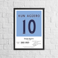 Sergio Aguero Legend Stats Print - Man of The Match Football