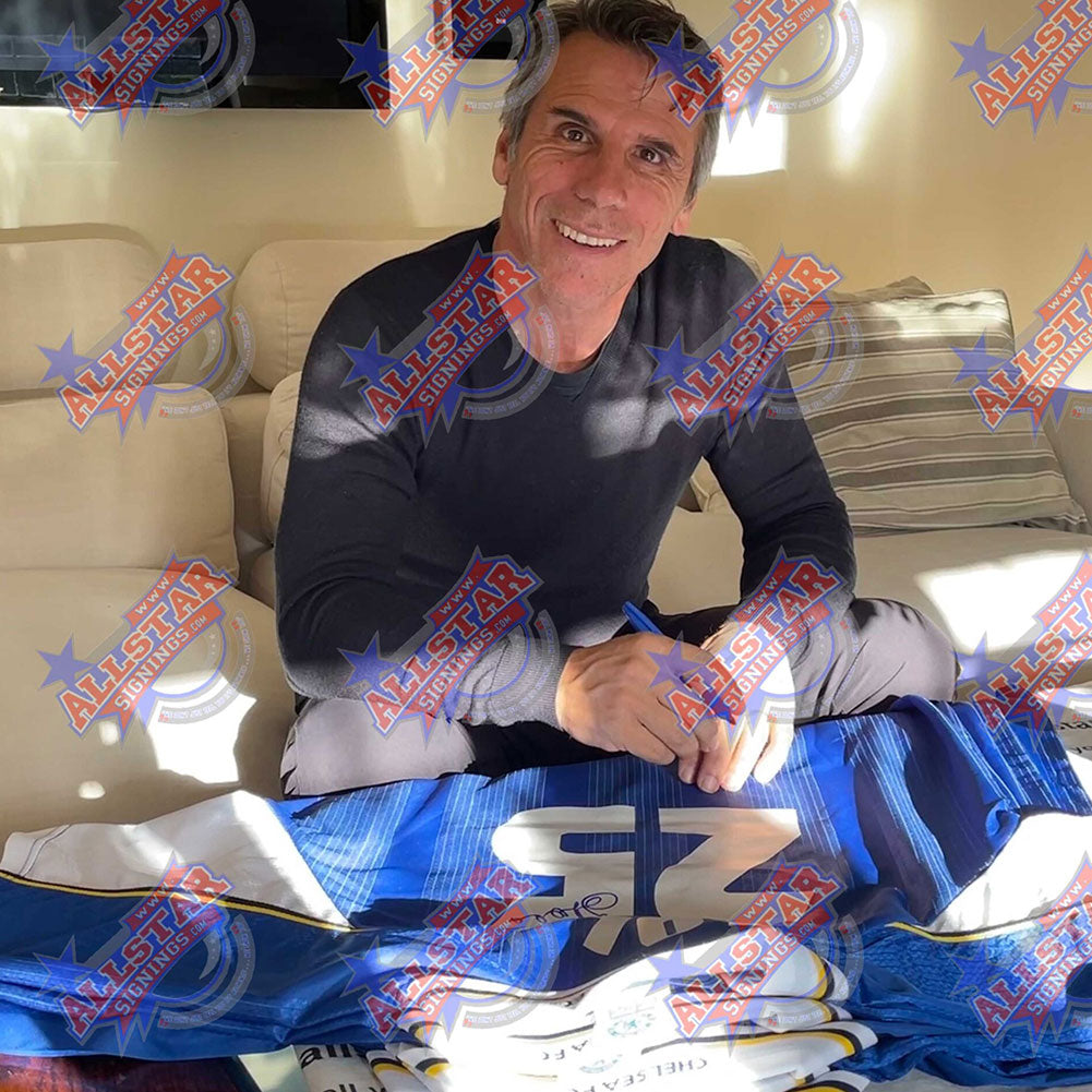 Chelsea FC 1998 UEFA Cup Winners' Cup Final Zola Signed Shirt - Man of The Match Football