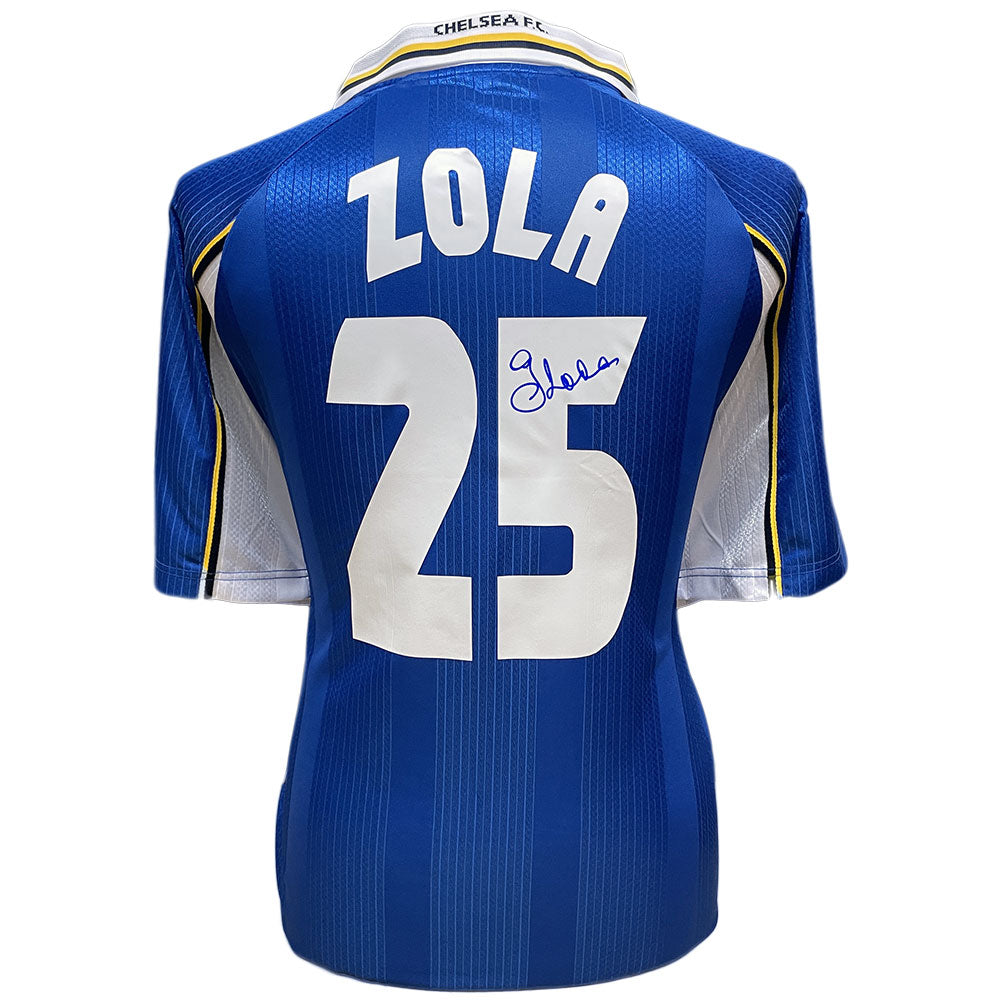 Chelsea FC 1998 UEFA Cup Winners' Cup Final Zola Signed Shirt - Man of The Match Football