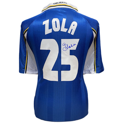 Chelsea FC 1998 UEFA Cup Winners' Cup Final Zola Signed Shirt - Man of The Match Football