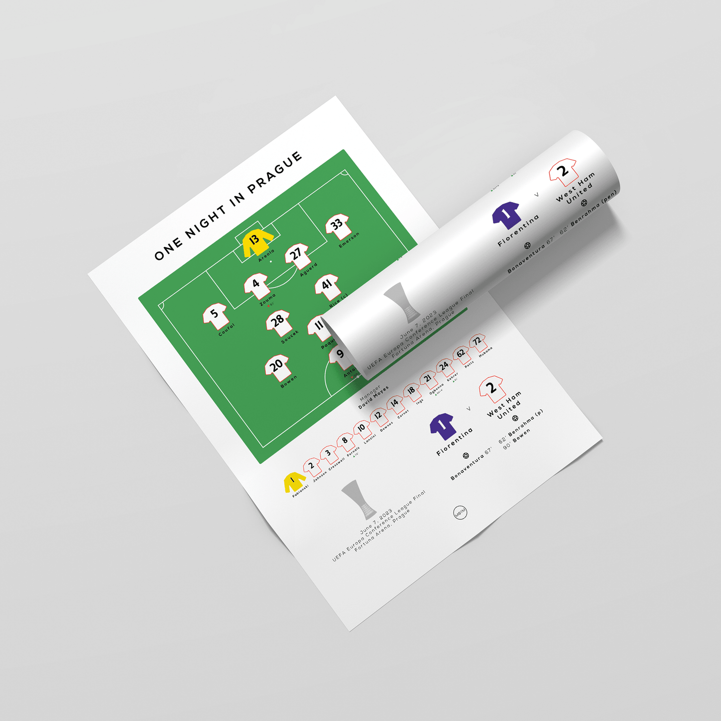 West Ham vs Fiorentina 2023 UEFA Europa Conference League Final Print