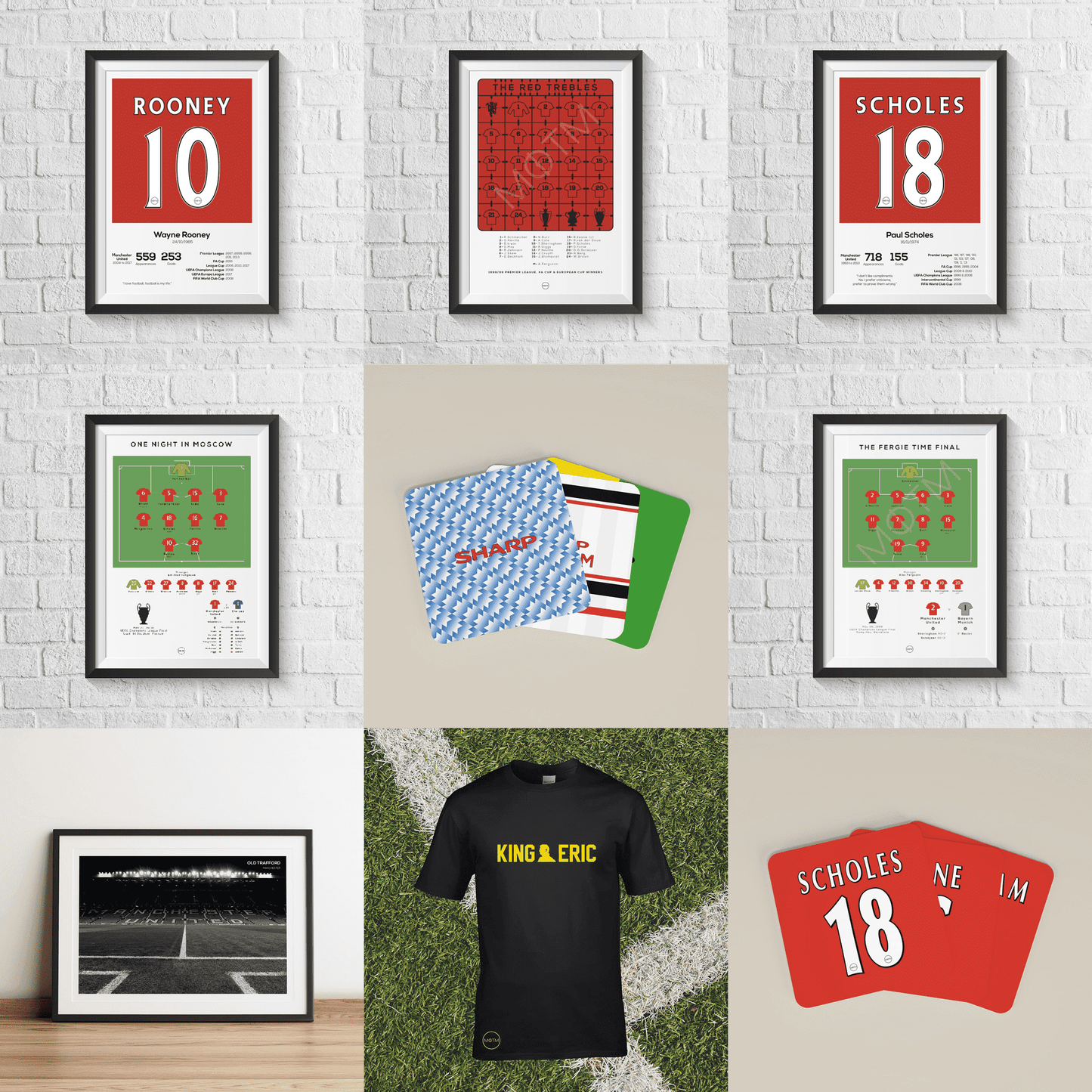Roy Keane Manchester United Legend Stats Print - Man of The Match Football