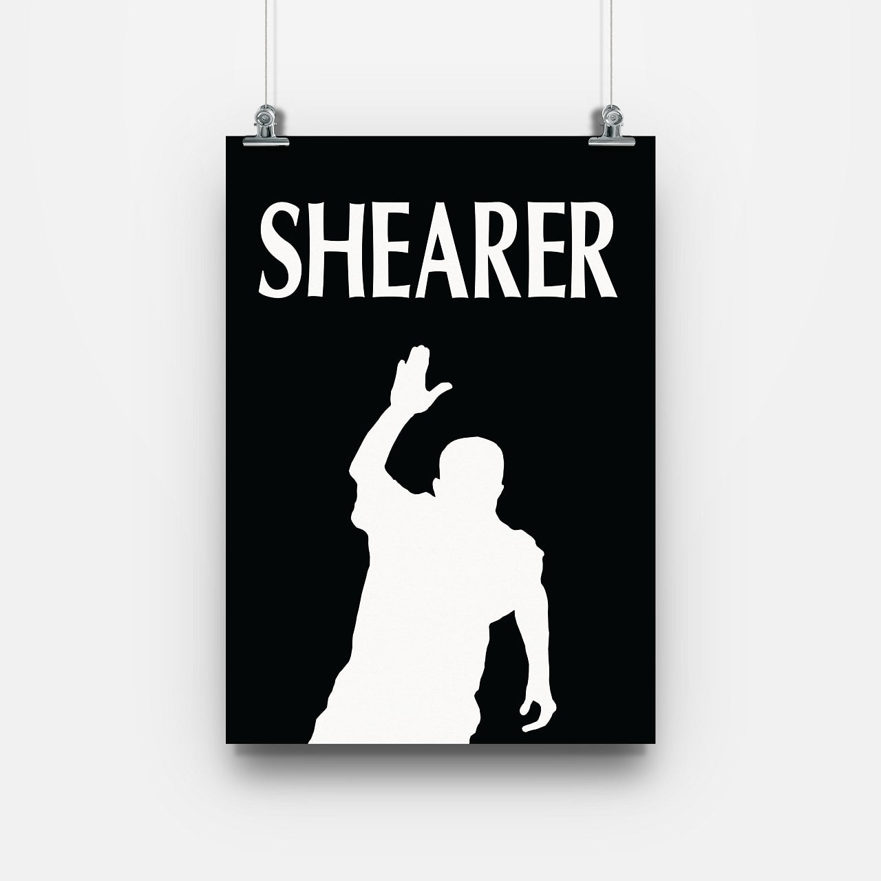 Alan Shearer Newcastle Legend Print - Man of The Match Football