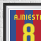 Andres Iniesta FC Barcelona Legend Stats Print