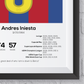 Andres Iniesta FC Barcelona Legend Stats Print