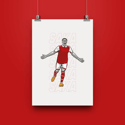 Bukayo Saka Arsenal Druck