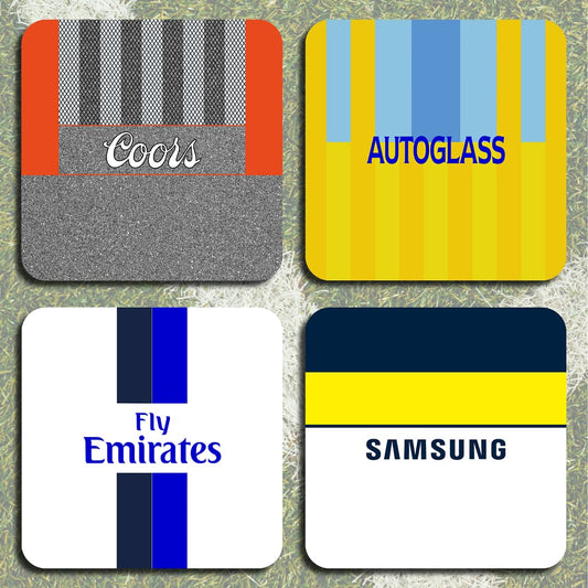 Chelsea Retro Away Kits Football Coasters - Set of 4 - Man of The Match Football