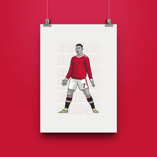 Cristiano Ronaldo Manchester United Print