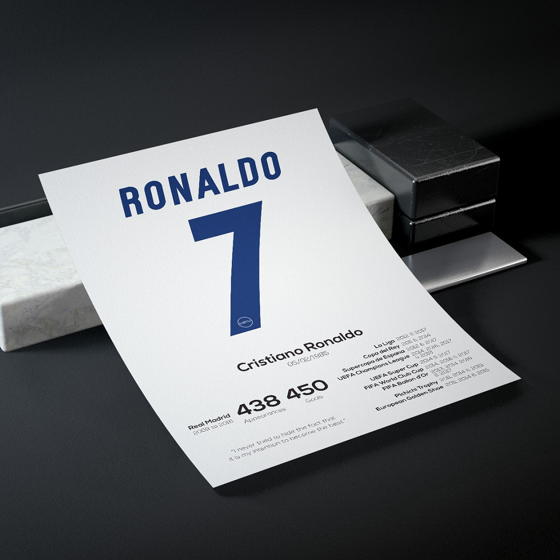 Cristiano Ronaldo, Champions League, Madrid, Spain print by