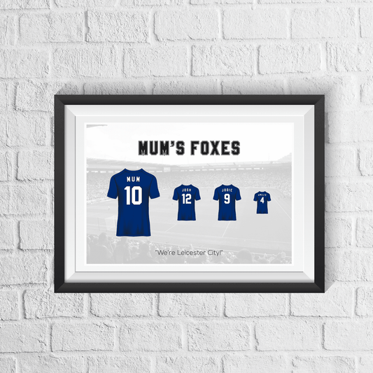 Personalised Leicester City Family Print