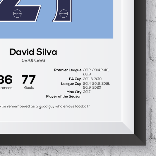 David Silva Manchester City Leyenda Estadísticas Imprimir
