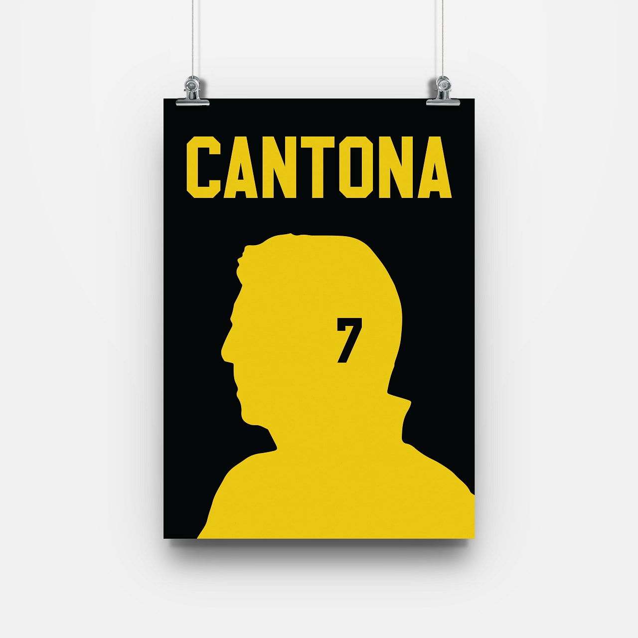 Eric Cantona Manchester United Legend Print - Man of The Match Football