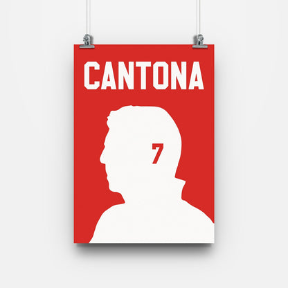 Eric Cantona Manchester United Legend Print - Man of The Match Football