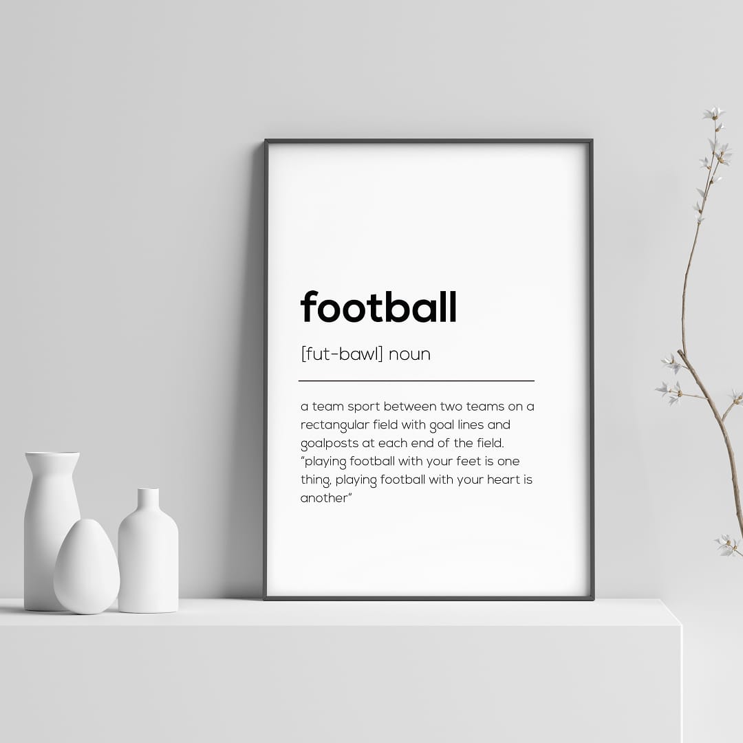 Football Definition Print - Man of The Match Football