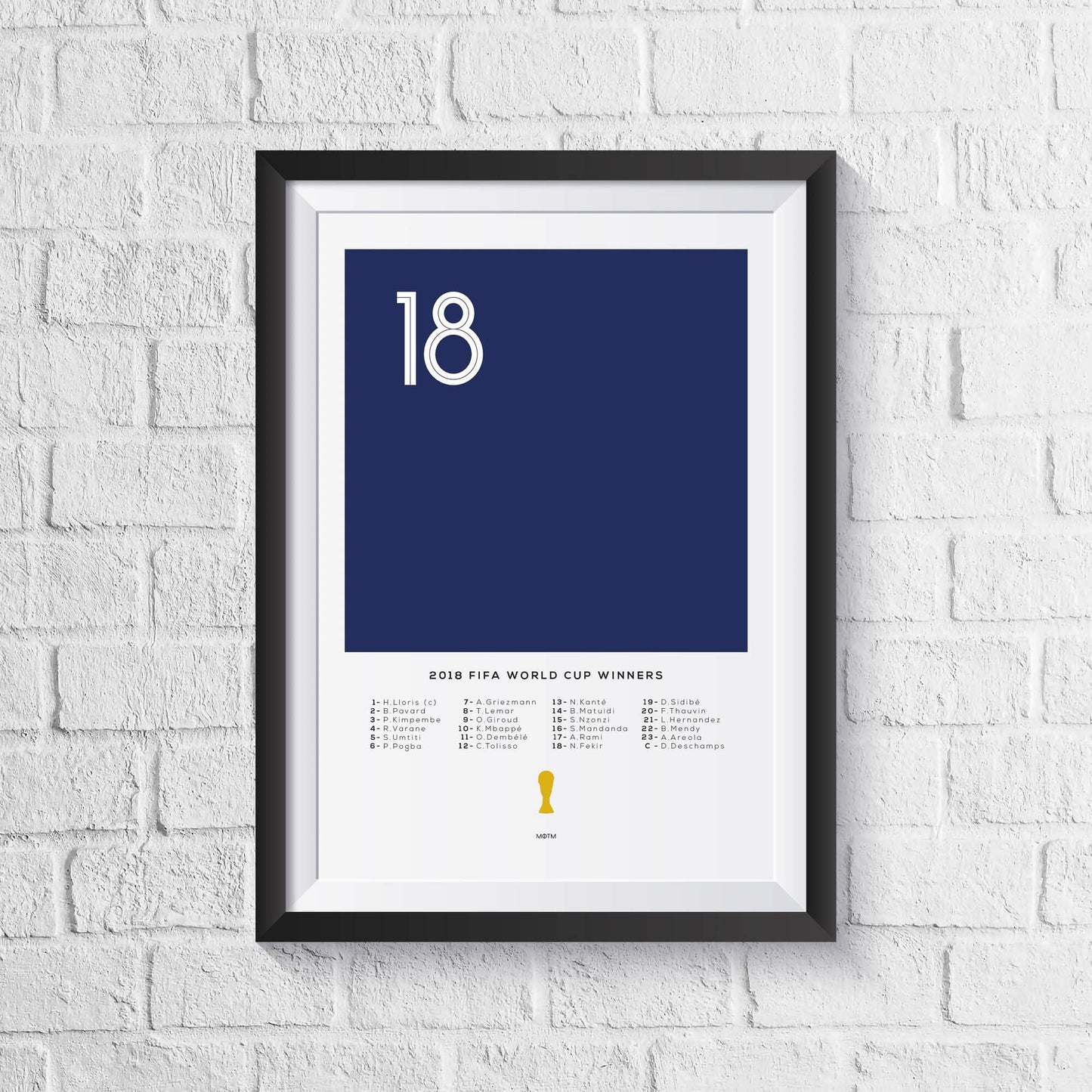France 2018 World Cup Squad Print - Man of The Match Football