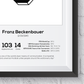 Franz Beckenbauer West Germany Legend Stats Print